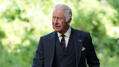 Britain's King Charles III arrives for his visit to Kinneil House, marking the first Holyrood Week since his coronation, in Edinburgh, Scotland. (AP) Britain's King Charles III arrives for his visit to Kinneil House, marking the first Holyrood Week since his coronation, in Edinburgh, Scotland. (AP)