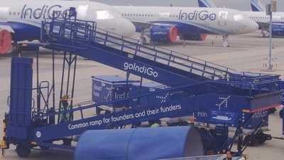 The airline had selected a message for its ramp that reflected the start-up culture of Bengaluru city perfectly. (Pooja Singh/Twitter) The airline had selected a message for its ramp that reflected the start-up culture of Bengaluru city perfectly. (Pooja Singh/Twitter)