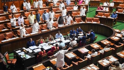 Bengaluru: Karnataka state assembly session, at Vidhana Soudha in Bengaluru. (PTI)