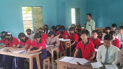 Students attend classes in Manipur as school reopen (HT Photo) Students attend classes in Manipur as school reopen (HT Photo)