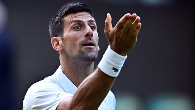 Serbia's Novak Djokovic celebrates after winning his second round match against Australia's Jordan Thompson (REUTERS)