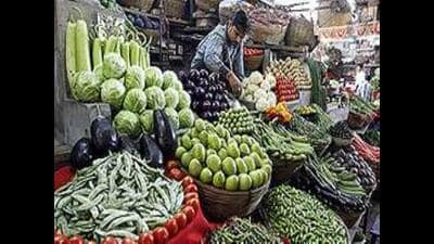 The prices of most of the widely consumed summer vegetables like capsicum, lady finger, bitter gourd, brinjal, bottle gourd have also witnessed an over ₹100% increase in the past one week with ₹60 per kg. (File photo) The prices of most of the widely consumed summer vegetables like capsicum, lady finger, bitter gourd, brinjal, bottle gourd have also witnessed an over ₹100% increase in the past one week with ₹60 per kg. (File photo)