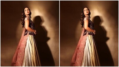 Styled by fashion stylist Sunakshi Kansal Rathod, Hina wore her tresses open in wavy curls with a middle part as she posed for the pictures. (Instagram/@realhinakhan) Styled by fashion stylist Sunakshi Kansal Rathod, Hina wore her tresses open in wavy curls with a middle part as she posed for the pictures. (Instagram/@realhinakhan)