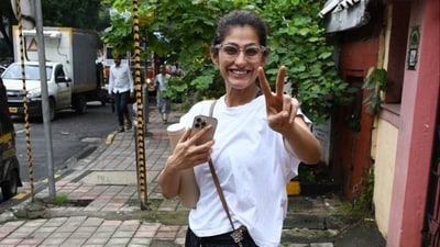 Kubbra Sait recently played a criminal mastermind in Shahid Kapoor-starrer Farzi. She will now be seen in Vidya Balan's web series The Trial which will release on July 14 on Disney+ Hotstar. She was spotted in the city on Wednesday. (Varinder Chawla) Kubbra Sait recently played a criminal mastermind in Shahid Kapoor-starrer Farzi. She will now be seen in Vidya Balan's web series The Trial which will release on July 14 on Disney+ Hotstar. She was spotted in the city on Wednesday. (Varinder Chawla)