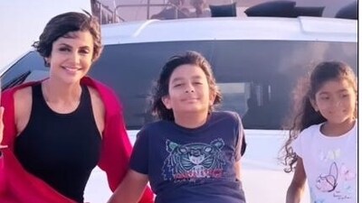 Mandira Bedi was on a vacation with her kids for the past 15 days.