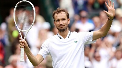 The All England Club welcomed Medvedev back, with not just a win but also a warm reception. (Getty) The All England Club welcomed Medvedev back, with not just a win but also a warm reception. (Getty)