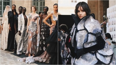 Models present creations by designers as part of the Haute Couture Fall/Winter 2023-2024 collection show. (Instagram/@hautecoutureweek) Models present creations by designers as part of the Haute Couture Fall/Winter 2023-2024 collection show. (Instagram/@hautecoutureweek)