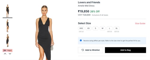 Mrunal's gorgeous black dress comes with a price tag of ₹19K. (nykaafashion.com) Mrunal's gorgeous black dress comes with a price tag of ₹19K. (nykaafashion.com)