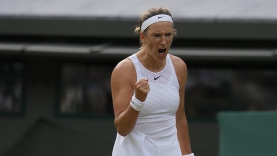 Victoria Azarenka in action.