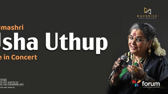 Usha Uthup will be singing her iconic Bollywood songs at the newly inaugurated Prestige Srihari Khoday Centre for Performing Arts in Bengaluru.