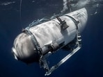 The Titan submersible, operated by OceanGate Expeditions to explore the wreckage of the sunken Titanic off the coast of Newfoundland, dives in an undated photograph