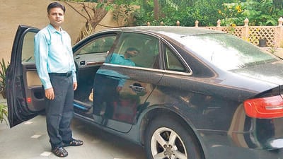 Anuj Agrawal, 41, runs a travel business in Gurugram and owns two cars that need to be scrapped according to the NGT order. Agrawal has shifted his Honda City to Indore but was unable to part with his dream car — an Audi A4 2.0. (HT Photo) Anuj Agrawal, 41, runs a travel business in Gurugram and owns two cars that need to be scrapped according to the NGT order. Agrawal has shifted his Honda City to Indore but was unable to part with his dream car — an Audi A4 2.0. (HT Photo)