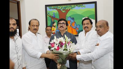 Deputy Chief Minister Ajit Pawar on Thursday appointed the Deepak Mankar as the Nationalist Congress Party (Ajit camp) city unit president (HT PHOTO)
