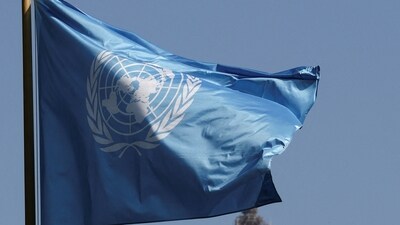 The flag of the United Nations flutters. (Reuters)