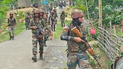 Indian army soldiers patrol during a security operation in Manipur (via Reuters) Indian army soldiers patrol during a security operation in Manipur (via Reuters)