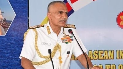 Navy chief Admiral R Hari Kumar. (HT_PRINT) Navy chief Admiral R Hari Kumar. (HT_PRINT)