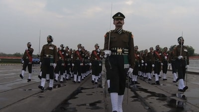 The tri-services contingent comprised 77 marching personnel from the Army and 38 members from the band. The team is being led by Captain Aman Jagtap. The tri-services contingent comprised 77 marching personnel from the Army and 38 members from the band. The team is being led by Captain Aman Jagtap.