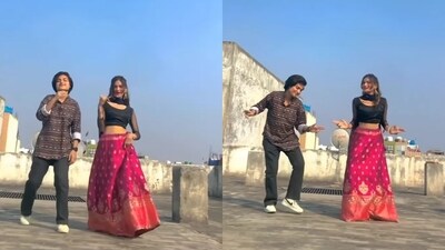 Duo dancing to Fukrey song Ambarsariya. (Instagram/@indiandancer) Duo dancing to Fukrey song Ambarsariya. (Instagram/@indiandancer)