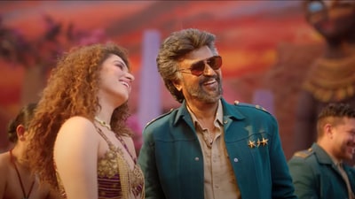 Tamannaah Bhatia and Rajinikanth come together for a new Jailer song. Tamannaah Bhatia and Rajinikanth come together for a new Jailer song.