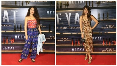 Fatima Sana Shaikh and Vidya Malvade were also spotted at Neeyat screening on Wednesday. Fatima will now be seen in Taapsee Pannu's production Dhak Dhak and Vicky Kaushal-starrer Sam Bahadur. Fatima Sana Shaikh and Vidya Malvade were also spotted at Neeyat screening on Wednesday. Fatima will now be seen in Taapsee Pannu's production Dhak Dhak and Vicky Kaushal-starrer Sam Bahadur. 