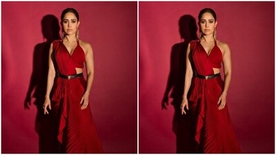 Assisted by makeup artist Aafreen, Nushrratt decked up in nude eyeshadow, black kohl, mascara-laden eyelashes, feathered eyebrows, contoured cheeks and a shade of nude lipstick. (Instagram/@nushrrattbharuccha) Assisted by makeup artist Aafreen, Nushrratt decked up in nude eyeshadow, black kohl, mascara-laden eyelashes, feathered eyebrows, contoured cheeks and a shade of nude lipstick. (Instagram/@nushrrattbharuccha)