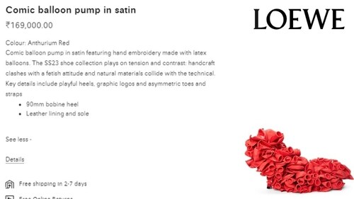 The Loewe Balloon shoes wore by Natasha Poonawalla. (loewe.com) The Loewe Balloon shoes wore by Natasha Poonawalla. (loewe.com)