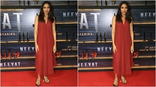 Sobhita Dhulipala wears a elegant yet comfy midi dress at Neeyat screening. (HT Photo/Varinder Chawla) Sobhita Dhulipala wears a elegant yet comfy midi dress at Neeyat screening. (HT Photo/Varinder Chawla)