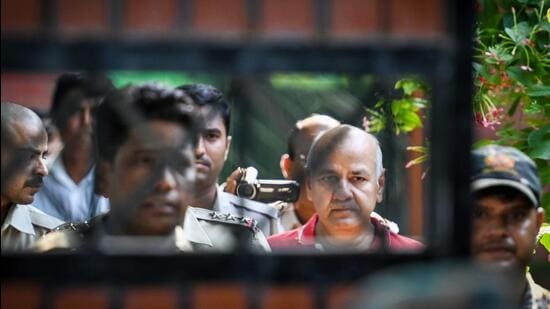Former Delhi deputy chief minister and Aam Aadmi Party leader Manish Sisodia. (Raj K Raj/ HT Photo)