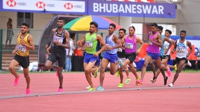 Jinson Johnson (second from left) at the Inter-State competition in Bhubaneswar (AFI) Jinson Johnson (second from left) at the Inter-State competition in Bhubaneswar (AFI)