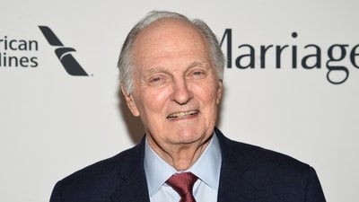 FILE - Actor Alan Alda attends the "Marriage Story" premiere during the 57th New York Film Festival at Alice Tully Hall on Friday, Oct. 4, 2019, in New York. The combat boots and dog tags that Alda wore every day as he portrayed the wisecracking surgeon Hawkeye on the beloved television series "M*A*S*H" meant so much to him that when the show ended 40 years ago, he took them with him. But now, he's ready to let them go to benefit another passion: his center that helps scientists communicate better. Heritage Auctions is offering up the worn boots and dog tags on July 28 in Dallas. (Photo by Evan Agostini/Invision/AP, File) (Evan Agostini/Invision/AP) FILE - Actor Alan Alda attends the "Marriage Story" premiere during the 57th New York Film Festival at Alice Tully Hall on Friday, Oct. 4, 2019, in New York. The combat boots and dog tags that Alda wore every day as he portrayed the wisecracking surgeon Hawkeye on the beloved television series "M*A*S*H" meant so much to him that when the show ended 40 years ago, he took them with him. But now, he's ready to let them go to benefit another passion: his center that helps scientists communicate better. Heritage Auctions is offering up the worn boots and dog tags on July 28 in Dallas. (Photo by Evan Agostini/Invision/AP, File) (Evan Agostini/Invision/AP)