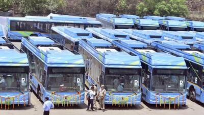 An additional batch of buses were also delivered to the Delhi government, but they are yet to be formally inducted into the fleet (HT Archive) An additional batch of buses were also delivered to the Delhi government, but they are yet to be formally inducted into the fleet (HT Archive)