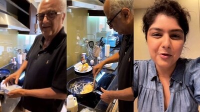 Boney Kapoor made breakfast for daughter Anshula Kapoor. Boney Kapoor made breakfast for daughter Anshula Kapoor.