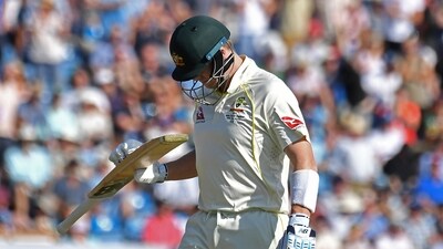 Australia were dented by Marnus Labuschagne and Steve Smith falling to uncharacteristic rash shots. (AP) Australia were dented by Marnus Labuschagne and Steve Smith falling to uncharacteristic rash shots. (AP)