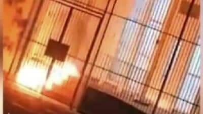 Fire at the Indian consulate in San Francisco on June 2 after a group of Khalistan radicals allegedly attempted arson. (PTI Photo) Fire at the Indian consulate in San Francisco on June 2 after a group of Khalistan radicals allegedly attempted arson. (PTI Photo)