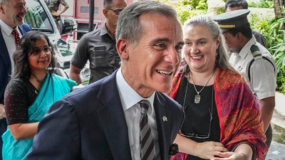 Ambassador of US to India Eric Garcetti said US stands ready for any kind of assistance in Manipur if asked. (PTI) Ambassador of US to India Eric Garcetti said US stands ready for any kind of assistance in Manipur if asked. (PTI)