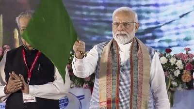 PM Modi will lay the foundation stone for three National Highway projects for the Chhattisgarh section of the 6-lane greenfield Raipur-Visakhapatnam corridor. (PTI) PM Modi will lay the foundation stone for three National Highway projects for the Chhattisgarh section of the 6-lane greenfield Raipur-Visakhapatnam corridor. (PTI)