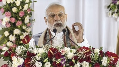 PM Modi will also visit Gorakhpur in Uttar Pradesh where he will participate in the closing ceremony of the centenary celebrations of Gita Press Gorakhpur. (PTI) PM Modi will also visit Gorakhpur in Uttar Pradesh where he will participate in the closing ceremony of the centenary celebrations of Gita Press Gorakhpur. (PTI)