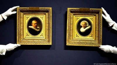 The rediscovered Rembrandt portrait are described as 'rare and intimate' portrayals of the artist's relatives. (Frank Augstein/AP/picture alliance) The rediscovered Rembrandt portrait are described as 'rare and intimate' portrayals of the artist's relatives. (Frank Augstein/AP/picture alliance)