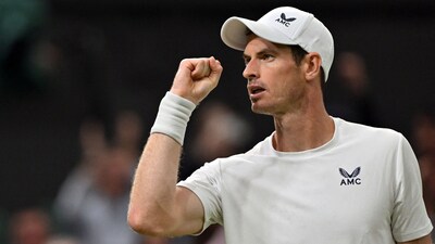 Britain's Andy Murray reacts as he plays against Greece's Stefanos Tsitsipas (AFP) Britain's Andy Murray reacts as he plays against Greece's Stefanos Tsitsipas (AFP)