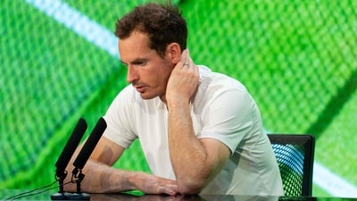 Britain's Andy Murray reacts as he speaks during a press conference after his defeat against Greece's Stefanos Tsitsipas in their men's singles tennis match (AFP) Britain's Andy Murray reacts as he speaks during a press conference after his defeat against Greece's Stefanos Tsitsipas in their men's singles tennis match (AFP)