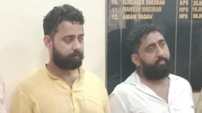 The two suspects in police custody. (HT Photo) The two suspects in police custody. (HT Photo)