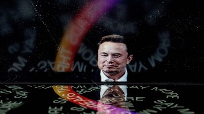 Photo illustration: The opening page of Threads, an Instagram app, reflected in an image of Elon Musk. (AFP) Photo illustration: The opening page of Threads, an Instagram app, reflected in an image of Elon Musk. (AFP)