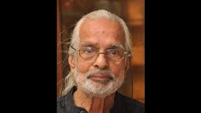 Undated photo of artist K.M. Vasudevan Namboothiri who passed away at the age of 97 in the early hours of Friday. (PTI)