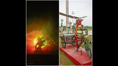 With laser show as a highlight at Ved Van Park and the artistic sculptures of waste at Waste to Wealth Wetland Park in Noida, the residents are in for a scenic treat. (Photo: Raajessh Kashyap)