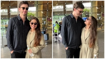Sreejita De with husband Michael at Mumbai airport on Friday. (varinder chawla) Sreejita De with husband Michael at Mumbai airport on Friday. (varinder chawla)
