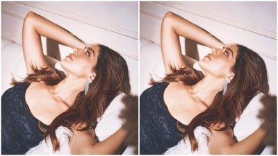 -Styled by fashion stylist Mohit Rai, Alaya wore her tresses open in wavy curls with a middle part as she posed for the indoor photoshoot.&nbsp; (Instagram/@alayaf)