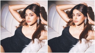 Alaya looked every bit gorgeous in the off-shoulder gown hugging her shape and showing off her curves and cascading to a sleek skirt with feather details and a thigh high slit.&nbsp; (Instagram/@alayaf)