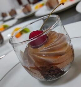 Creamy and luxurious, this eggless chocolate mousse is a velvety-smooth dessert that will melt in your mouth, leaving you in pure chocolate bliss. (Chef Prajit P Kumar)