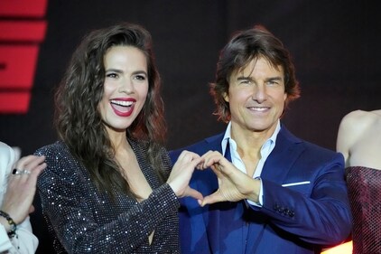 Hayley Atwell and Tom Cruise pose for photo during the red carpet event for the movie "Mission: Impossible - Dead Reckoning Part One" in Seoul, South Korea, Thursday, June 29, 2023. The film is to be released in the country on July 12. (AP Photo/Lee Jin-man) (AP) Hayley Atwell and Tom Cruise pose for photo during the red carpet event for the movie "Mission: Impossible - Dead Reckoning Part One" in Seoul, South Korea, Thursday, June 29, 2023. The film is to be released in the country on July 12. (AP Photo/Lee Jin-man) (AP)