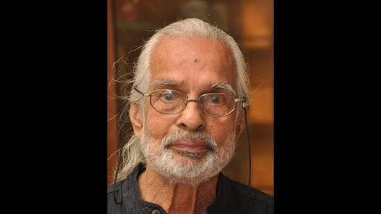 Undated photo of artist K.M. Vasudevan Namboothiri who passed away at the age of 97 in the early hours of Friday. (PTI)